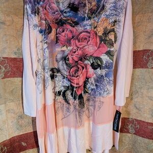 Notations Pink Floral Women's Tunic